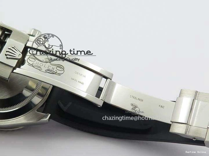 0418 ModernLook Yacht-Master 116655 SS JF Best Edition Ceramic Bezel On Rubber Strap SA 3850